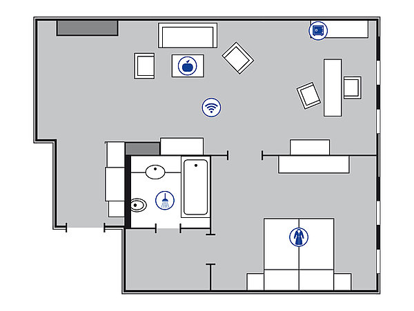 Room floor plan proArte Suite | Maritim proArte Hotel Berlin
