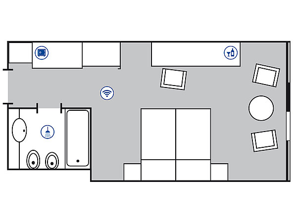 Room floor plan Classic room | Maritim Airport Hotel Hannover