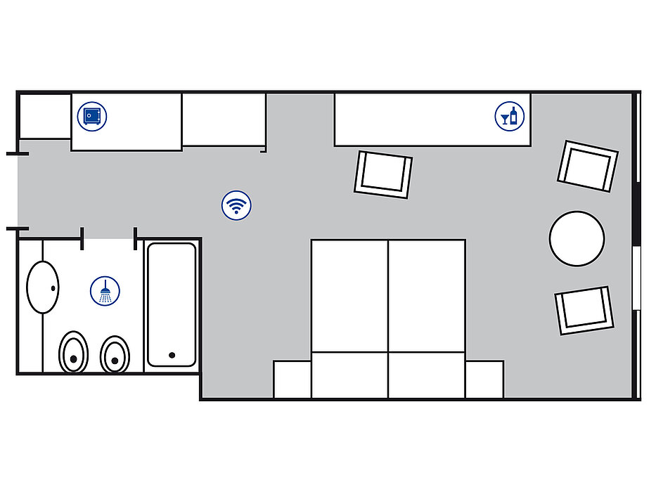Room floor plan Classic room | Maritim Airport Hotel Hannover