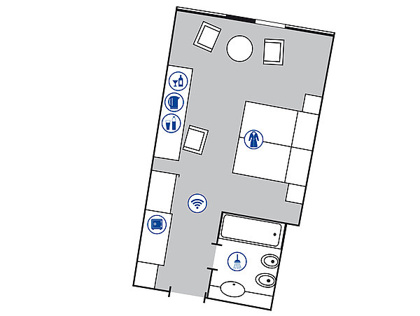 Room floor plan Superior room | Maritim Airport Hotel Hannover