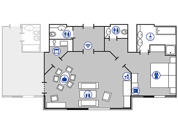 Room floor plan Presidential suite | Maritim Hotel Bad Wildungen