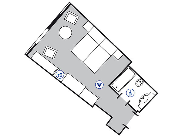 Room floor plan Comfort room | Maritim Hotel Ulm