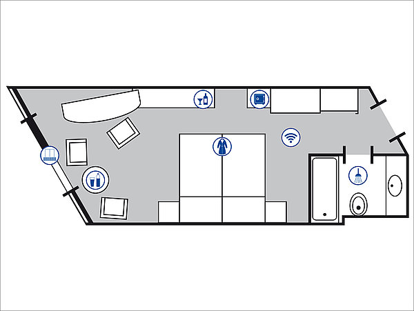 Room floor plan Superior room | Maritim Hotel Bad Homburg