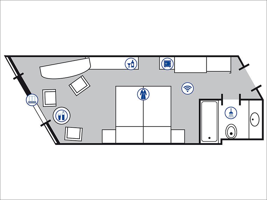Room floor plan Superior room | Maritim Hotel Bad Homburg