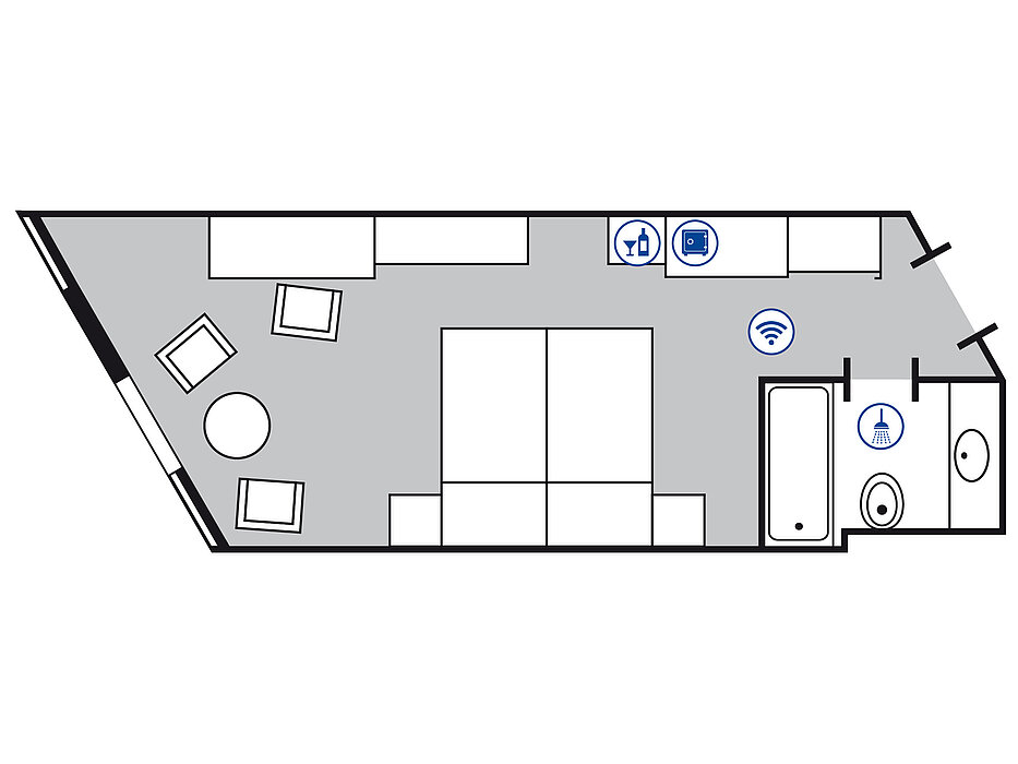 Room floor plan Classic room | Maritim Hotel Bad Homburg