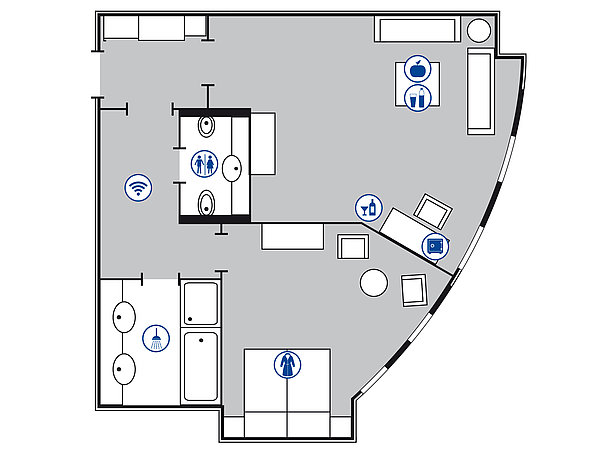 Room floor plan Suite | Maritim Hotel Bonn
