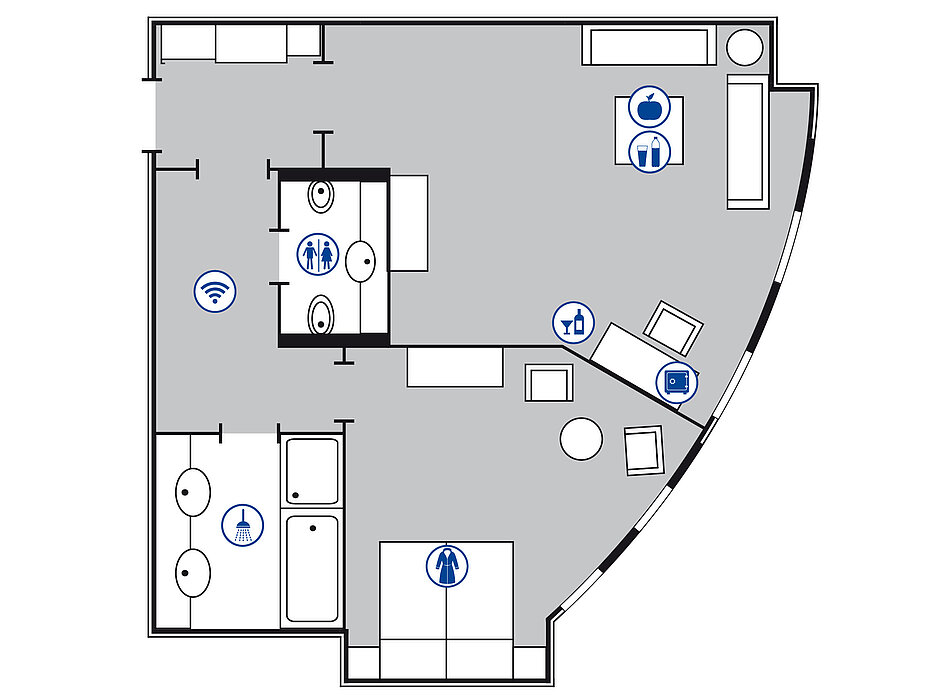 Room floor plan Suite | Maritim Hotel Bonn