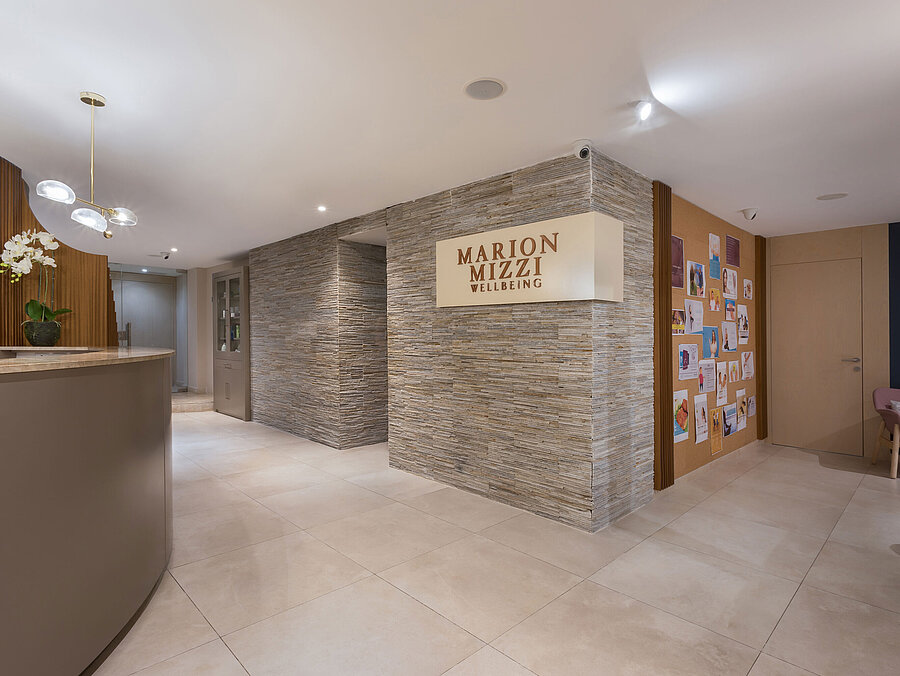 Spa reception Modern spa reception at Maritim Antonine Hotel & Spa Malta with a stylish reception area and an inviting wellness ambience.