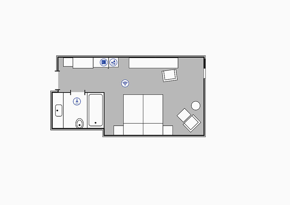 Room floor planComfort Smart | Maritim Hotel Darmstadt