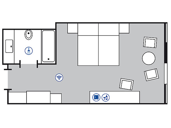 Room floor plan Classic room | Maritim Hotel Köln