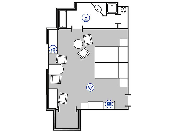 Room floor plan Superior room | Maritim Hotel Bad Wildungen