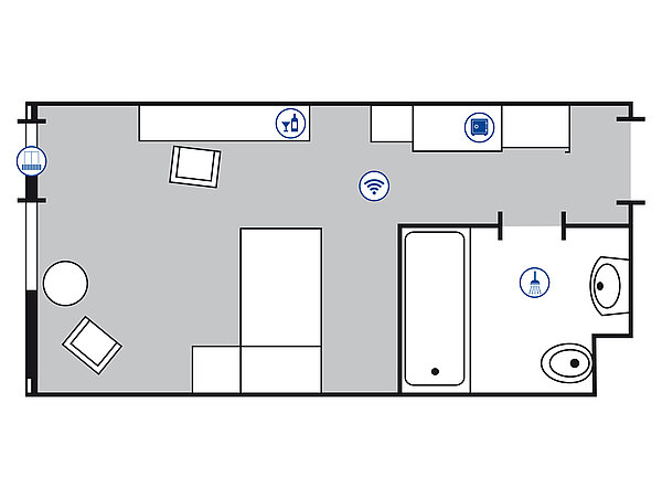 Room floor plan Comfort room | Maritim Hotel Bad Salzuflen