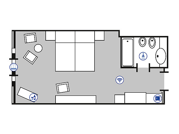 Room floor plan Comfort room | Maritim Hotel Bad Wildungen
