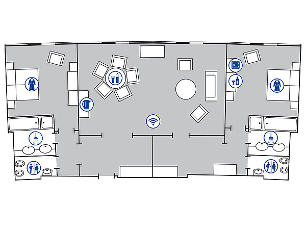 Room floor plan Presidential suite | Maritim Airport Hotel Hannover