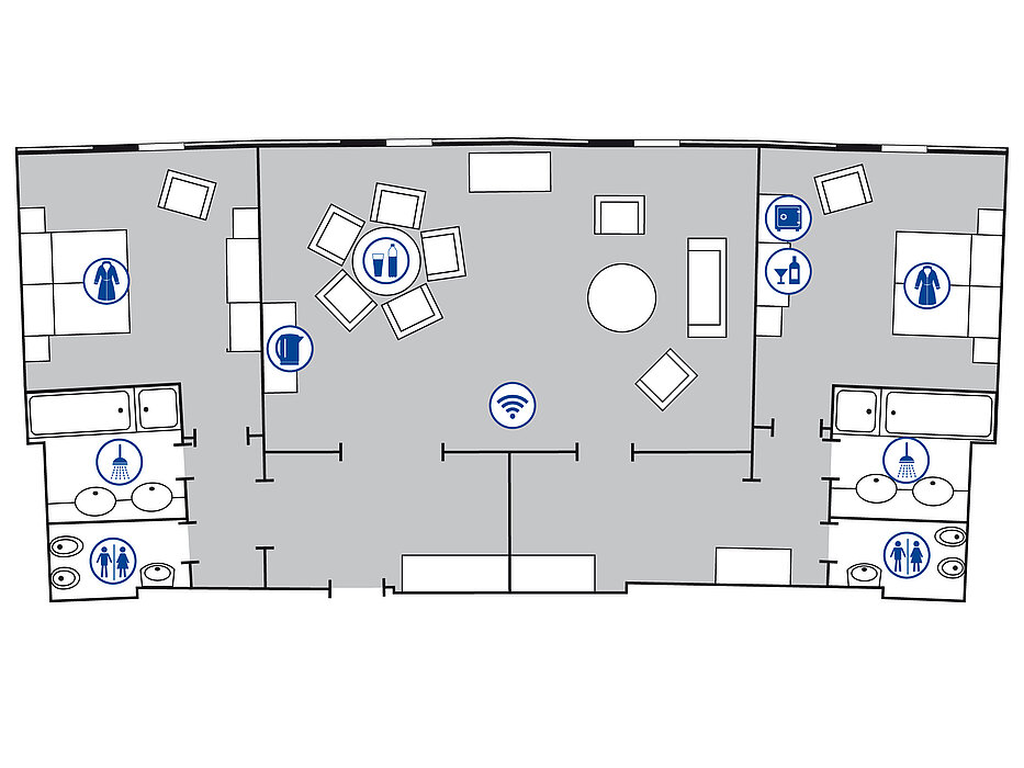 Room floor plan Presidential suite | Maritim Airport Hotel Hannover