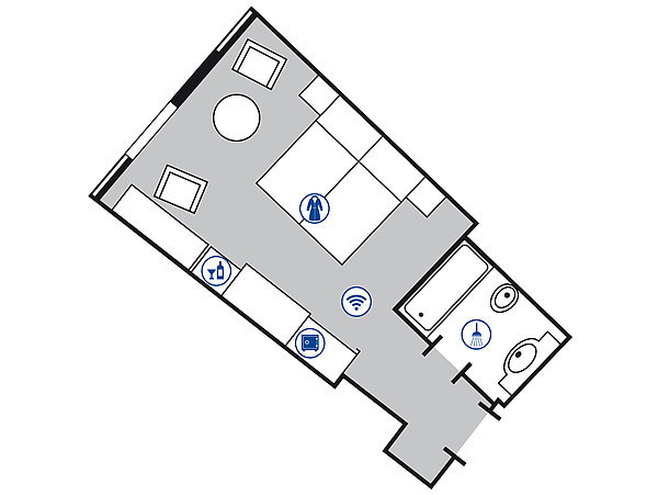 Room floor plan Superior room | Maritim Hotel Ulm