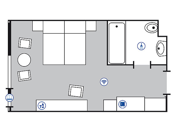Room floor plan Superior room | Maritim Hotel Bad Salzuflen