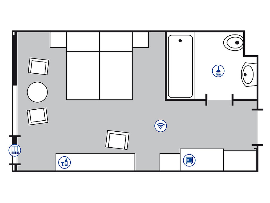 Room floor plan Superior room | Maritim Hotel Bad Salzuflen