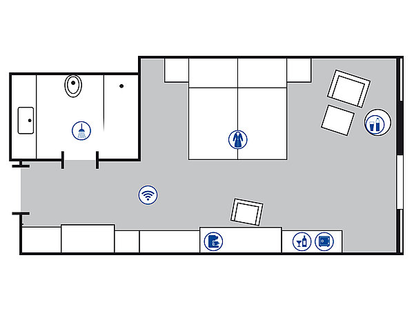 Room floor plan Superior room | Maritim Hotel Stuttgart